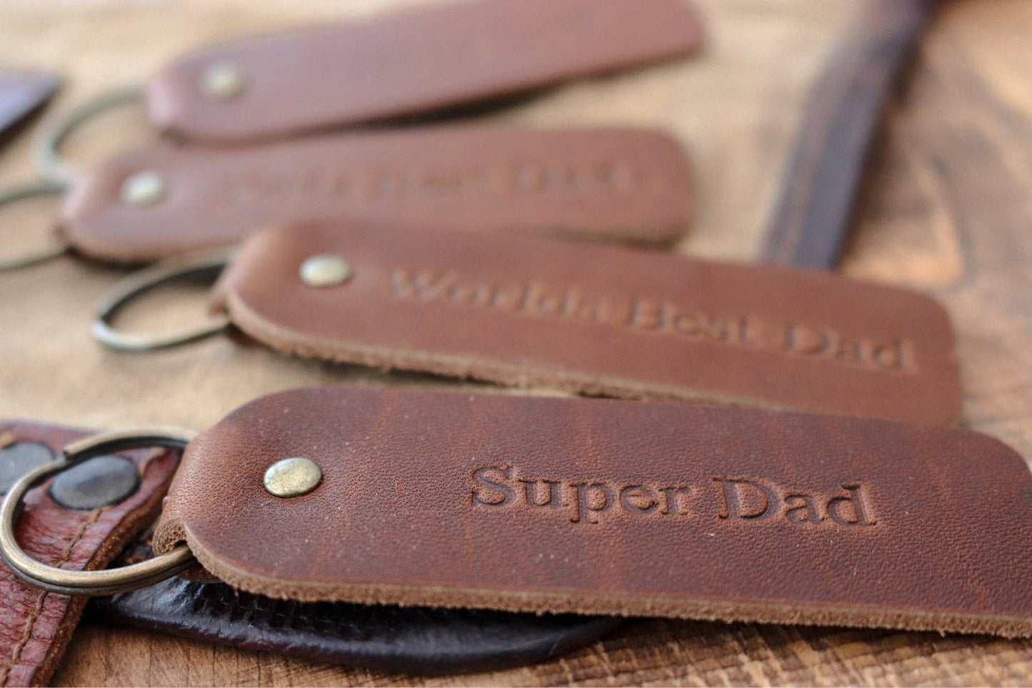 Leather Keyring - Daddy Cool