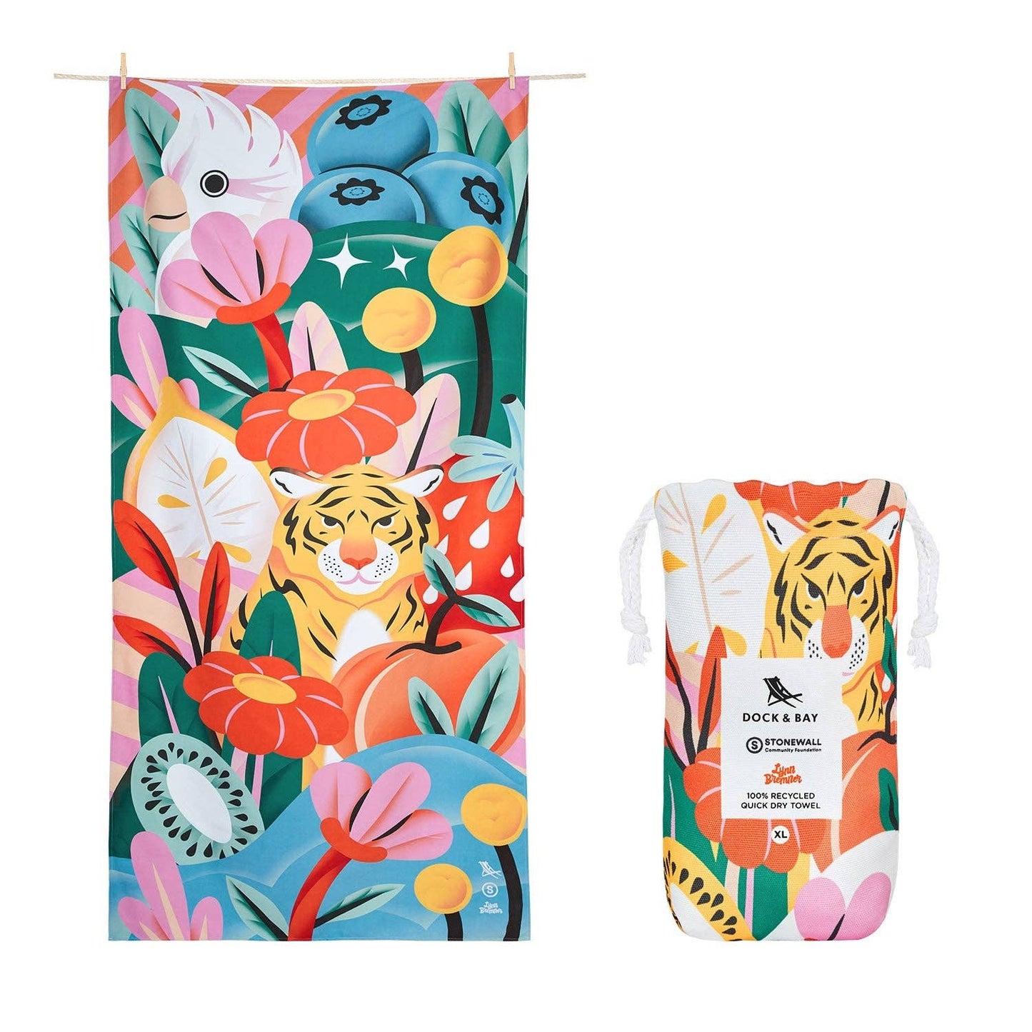 Dock & Bay Quick Dry Towels - Tropic Like It's Hot: Large (160x90cm)