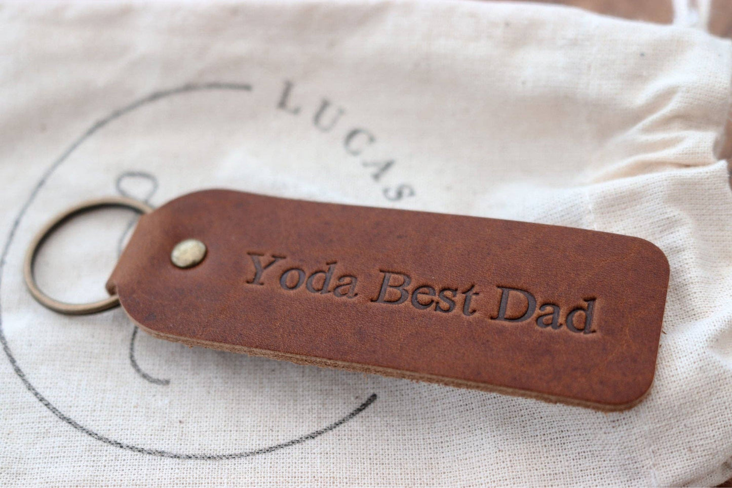 Leather Keyring - Daddy Cool