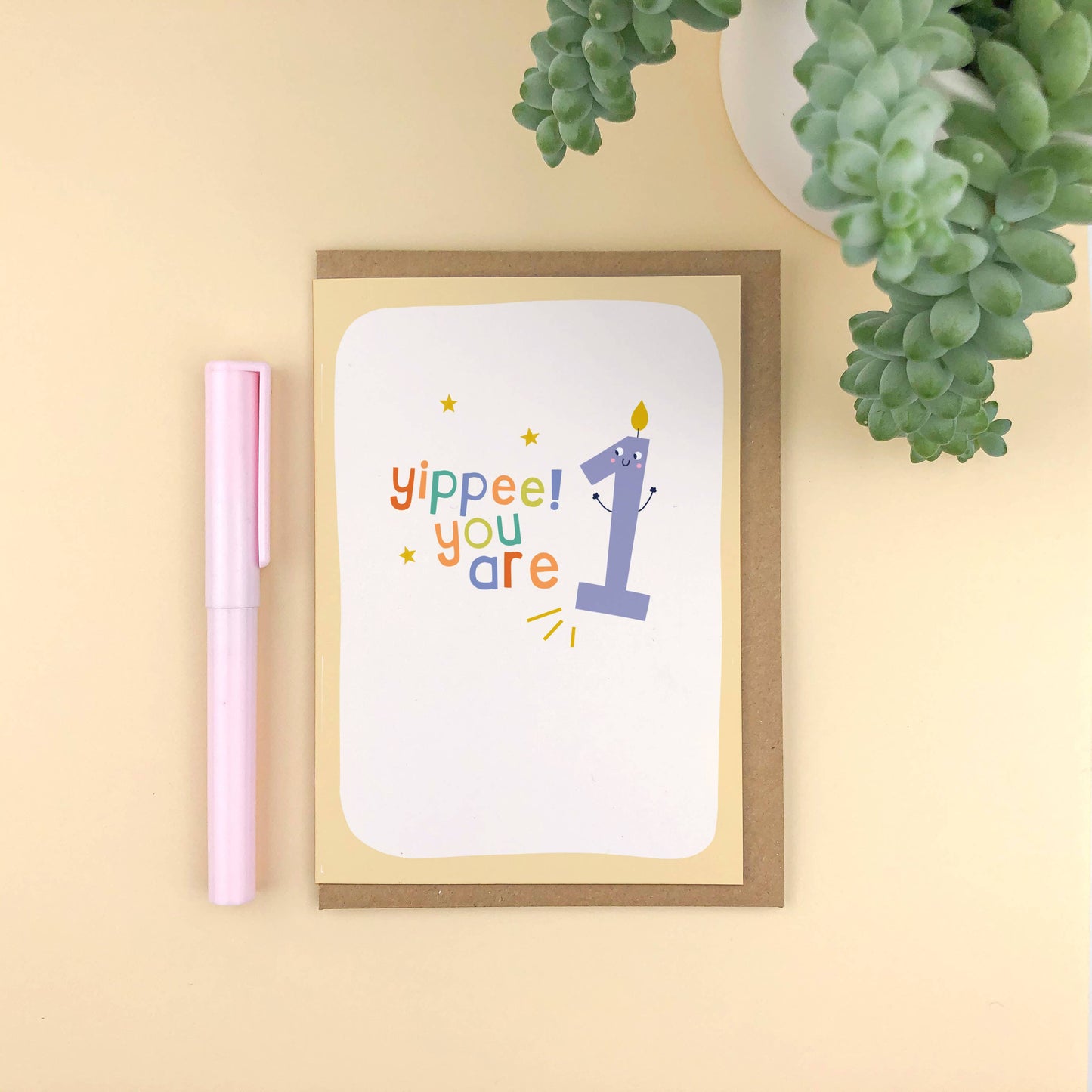 Yippee! You are 1! Cute 1st Birthday Age Greetings Card