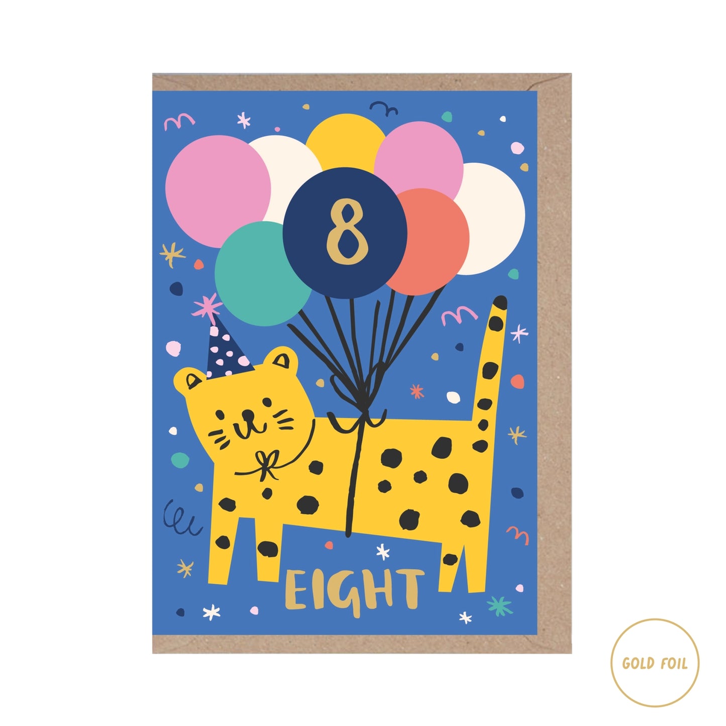 8th Birthday Card - Tiger