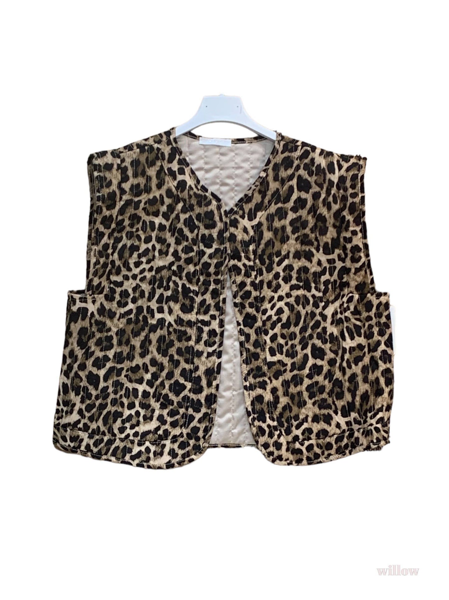 Leopard Cotton Gilet