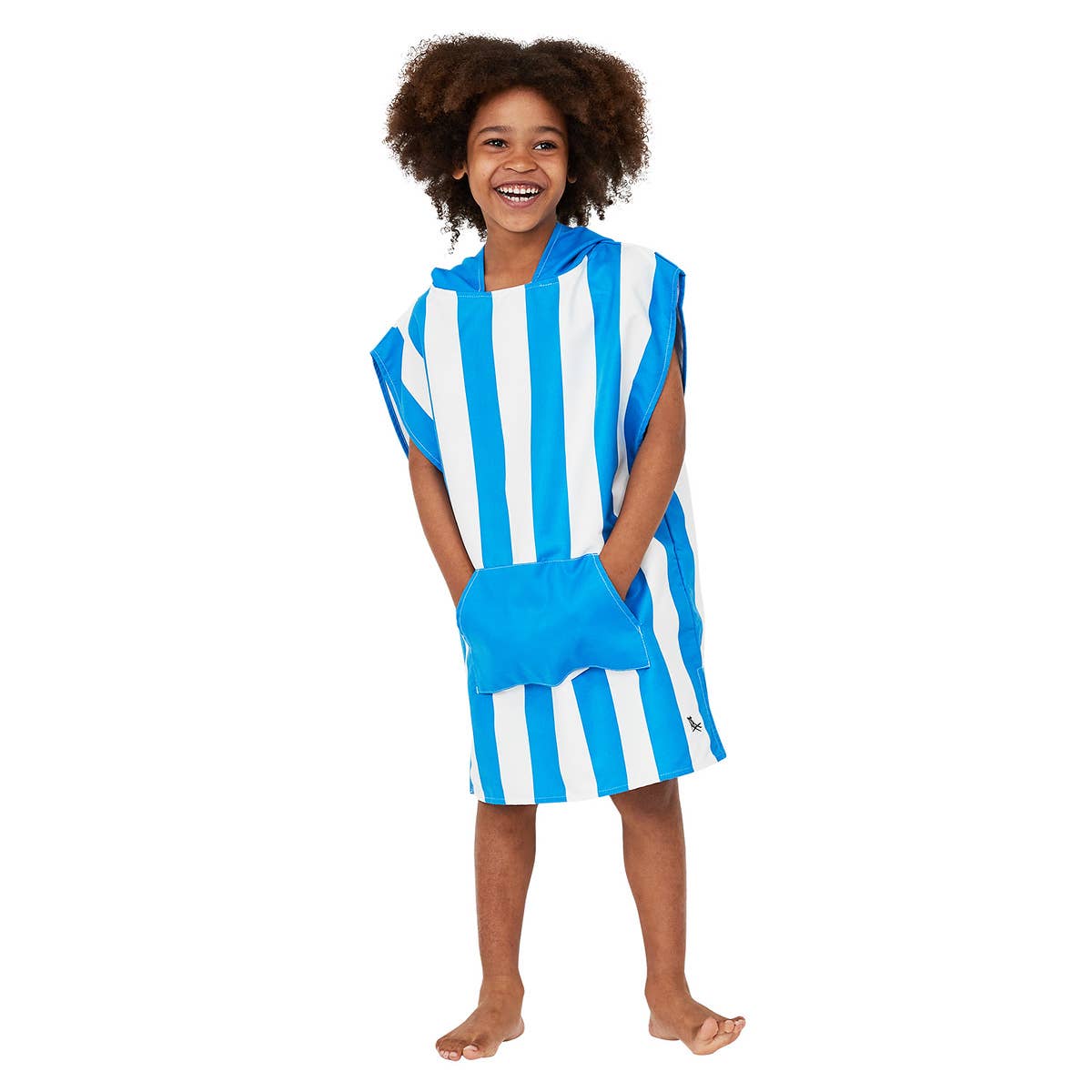 Kids Poncho - Quick Dry Hooded Towel - Bondi Blue: Bondi Blue / Age 4-7