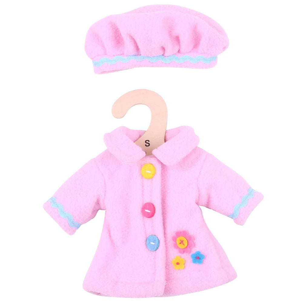 Pink Hat and Coat (for Size Small Doll)