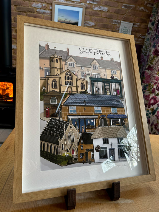 ‘South Petherton’ Framed Print by Honebon Designs