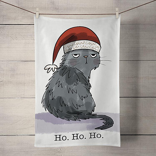 ‘Grumpy Cat’ Tea Towel by Honebon Designs