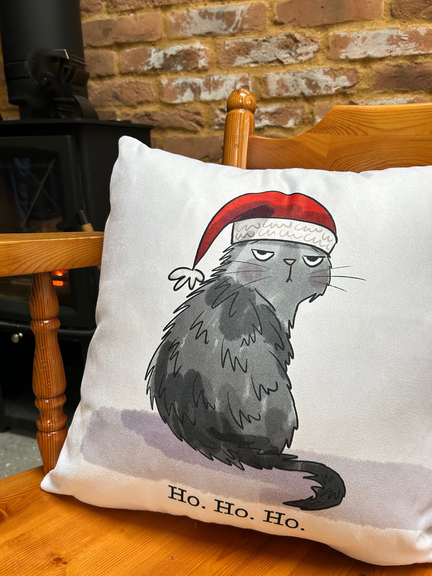 ‘Grumpy Cat’ Faux-suede Cushion by Honebon Designs