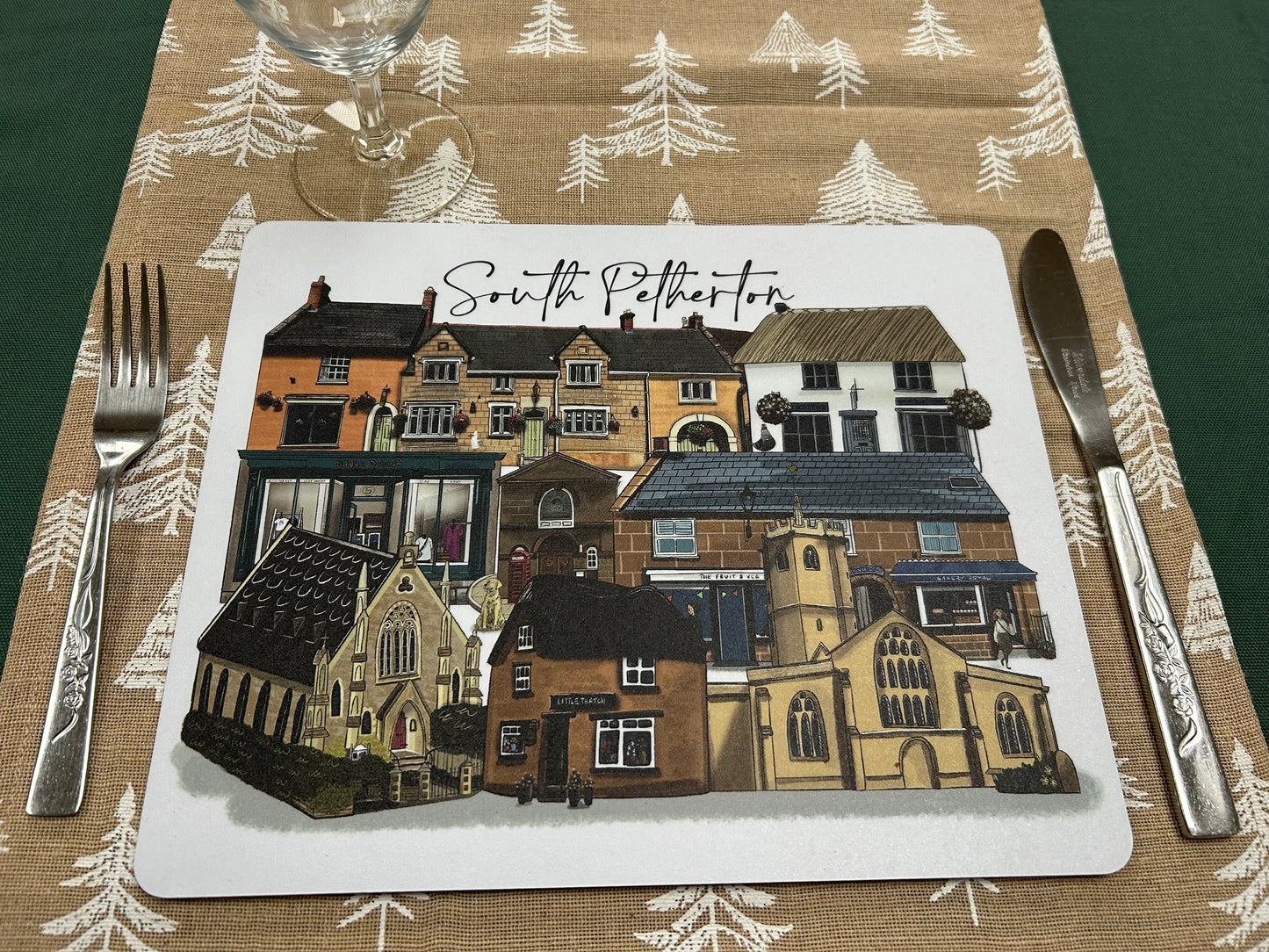 'South Petherton’ Cork-backed Wooden Placemats by Honebon Designs