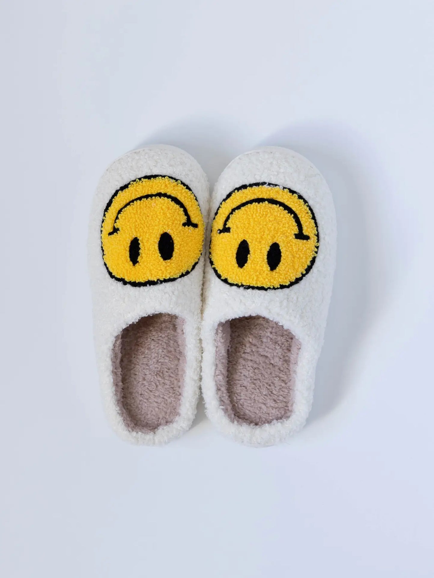 Super Soft Smiley Face Slippers (Black)