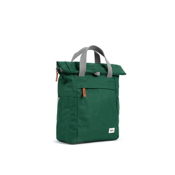 ‘Finchley A’ Small Backpack in Recycled Canvas (Forest)