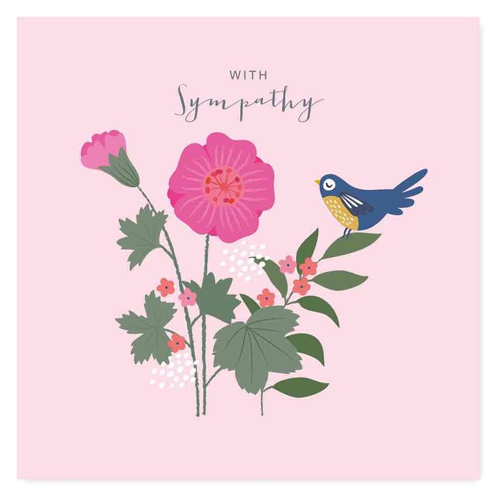 Blue Bird Sympathy Card / Greeting Card