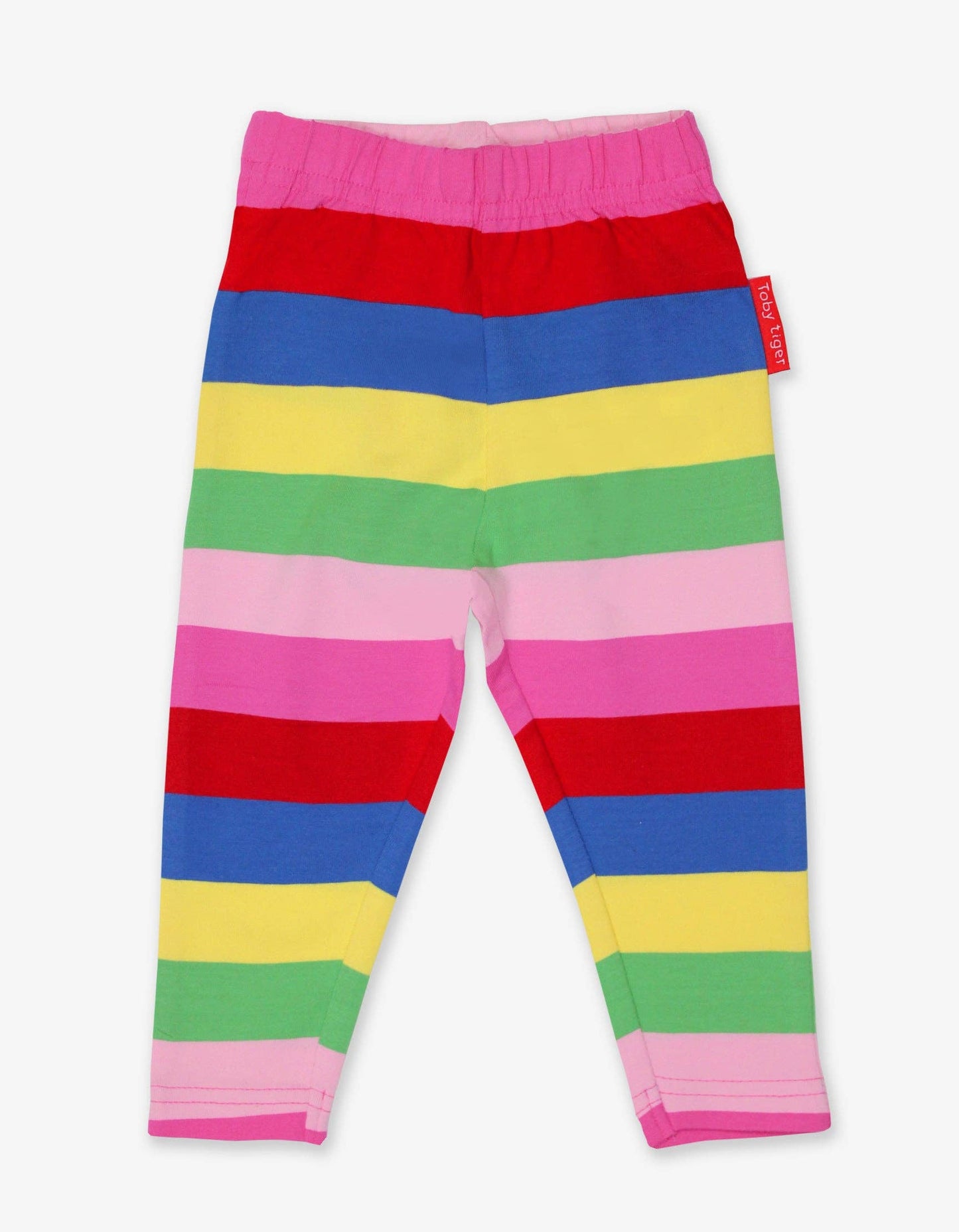 Organic Pink Multi Stripe Leggings: 2-3y / 98cm