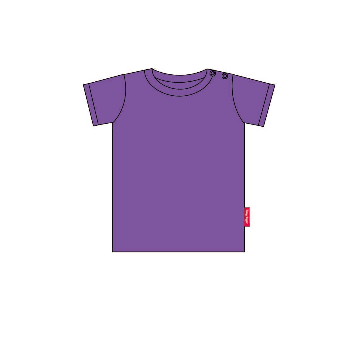 Organic Purple Basic T-Shirt: 2-3y 98cm