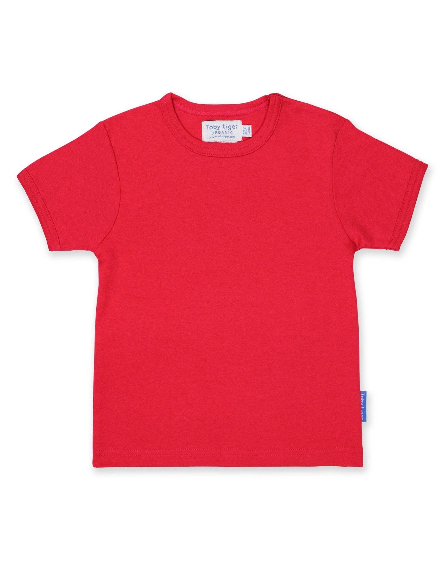 Organic Red Basic T-Shirt: 3-4y / 104cm