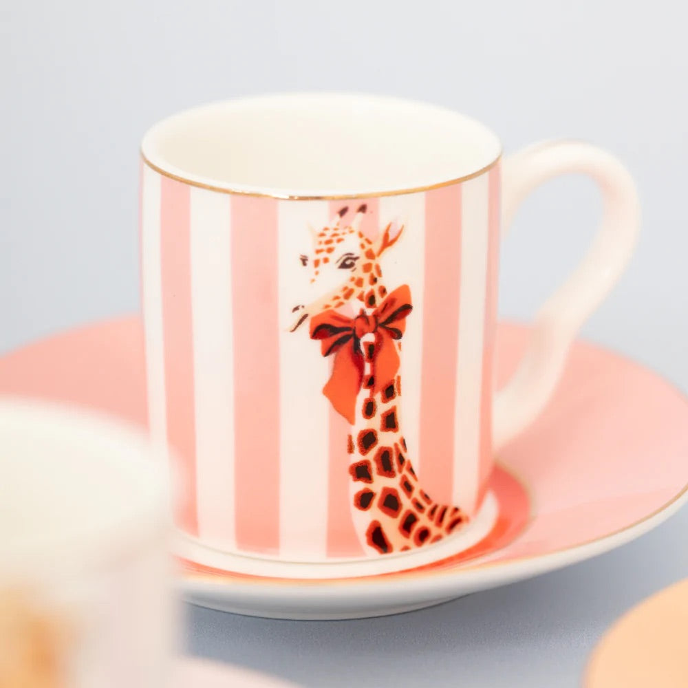 Safari Animal Espresso Cup Gift Set