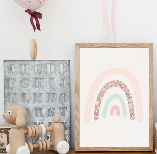 Liberty Rainbow Nursery Print - A4