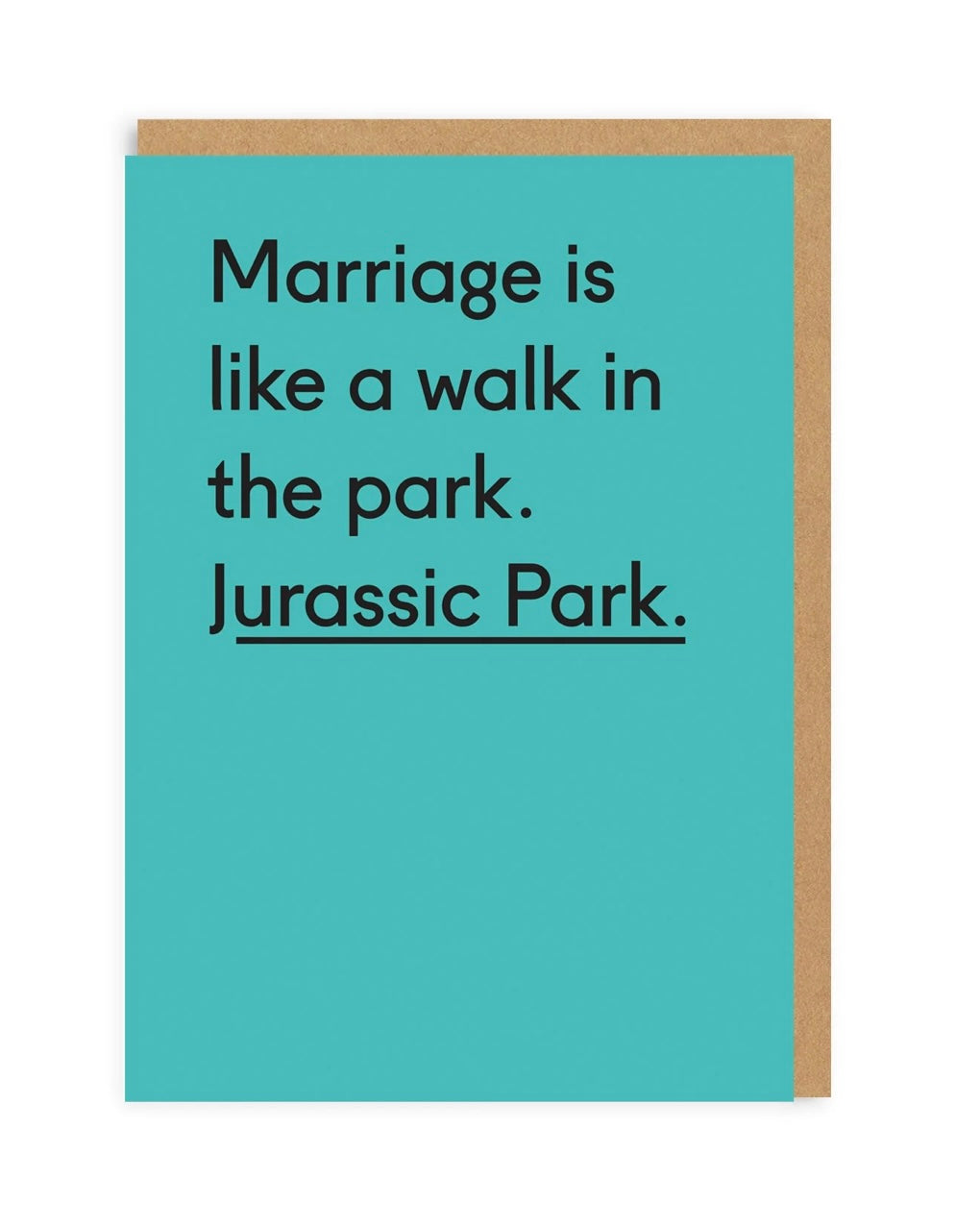 Jurassic Park Marriage Card