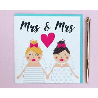 Memelou Mrs & Mrs Weddding Card (6085463015590)