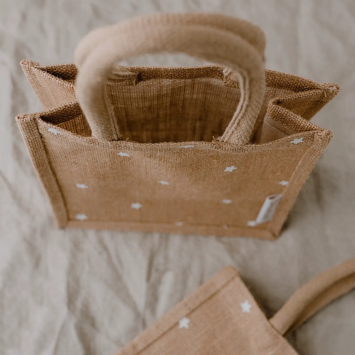 Mini Jute Shopper - Stars