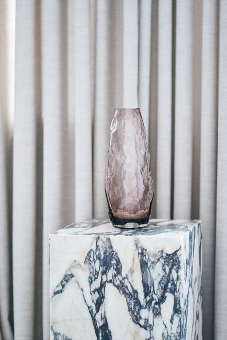 Tall Danish Textured Vase - Plum