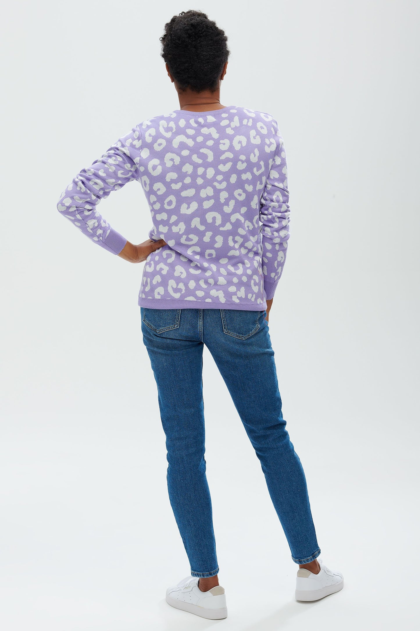 Callie Jumper - Lilac Leopard