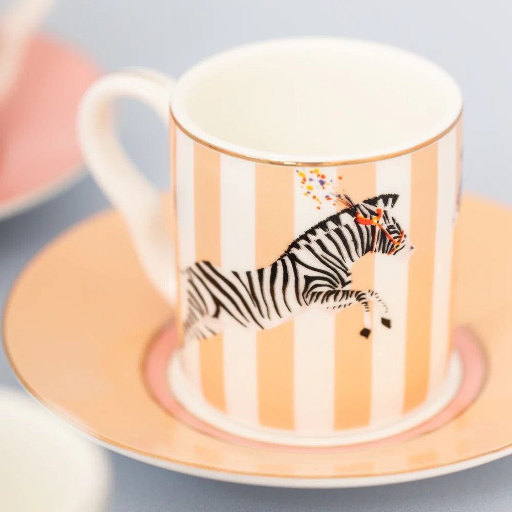 Safari Animal Espresso Cup Gift Set